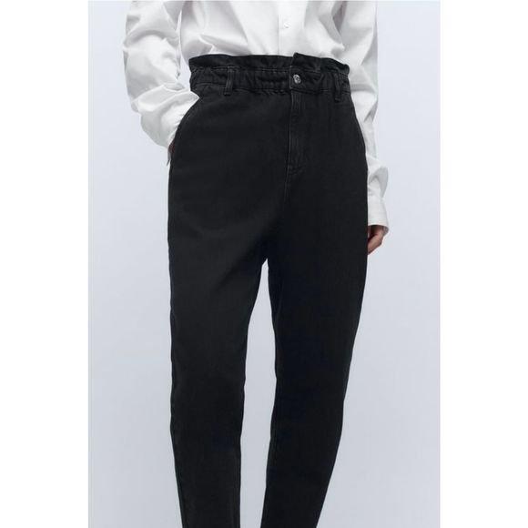 Zara Jeans Zara Baggy Paperbag Jeans Size 4 Poshmark